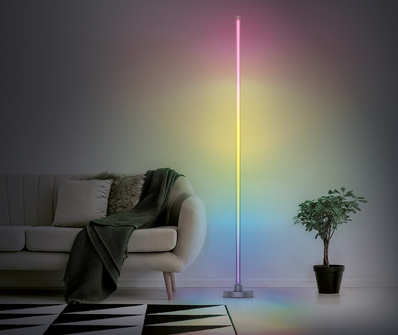Smart LED stojacia lampa Rainbow, WiFi, RGB a teplá biela, 18 W, výška do 148 cm (WO62)