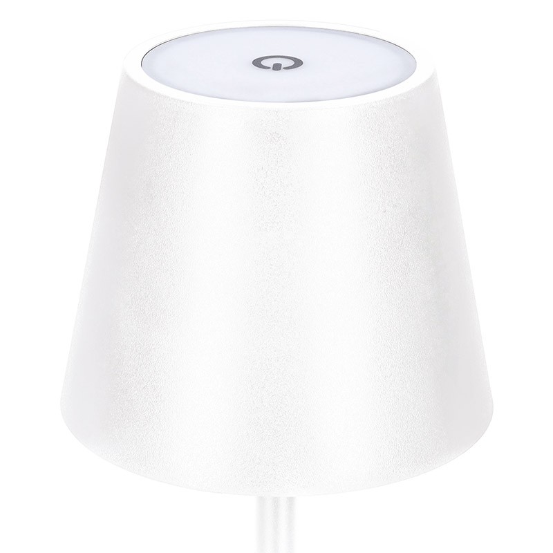 Nabíjacia LED lampička Lucca 120 lm, 3 farby svetla, plynulo stmievateľná, biela (WO69-W)