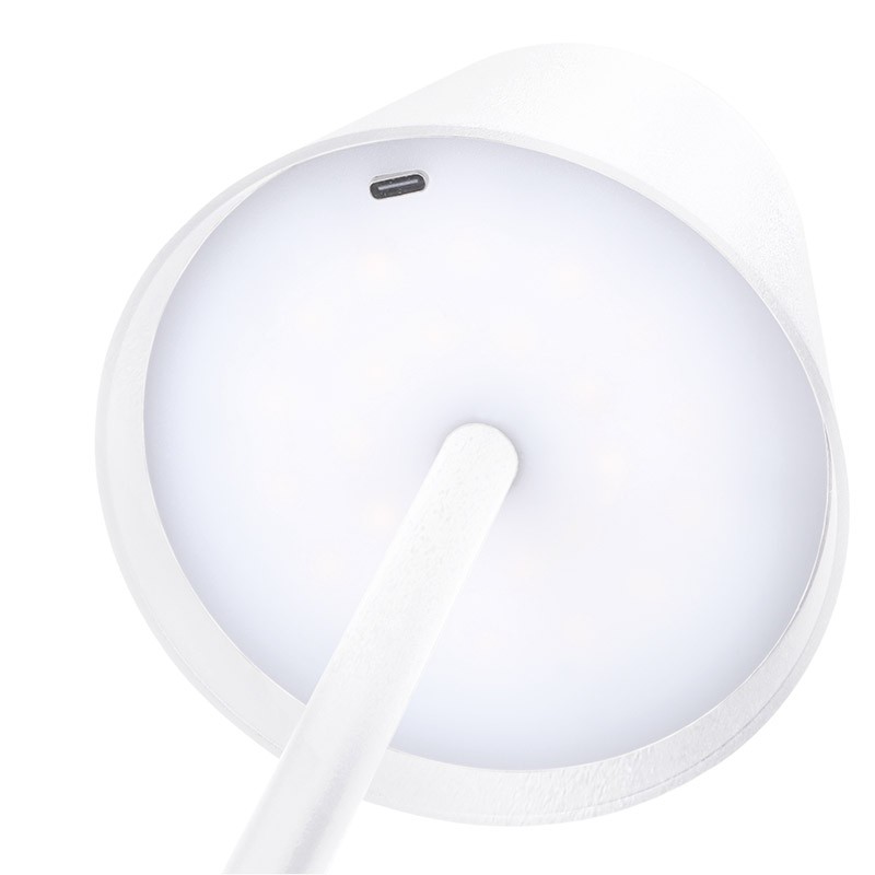 Nabíjacia LED lampička Lucca 120 lm, 3 farby svetla, plynulo stmievateľná, biela (WO69-W)