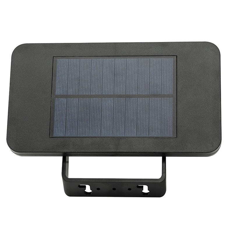 Solárne LED svietidlo s pohybovým senzorom 5 W, 500 lm, 4000 K, IP54, čierne (WO7204)