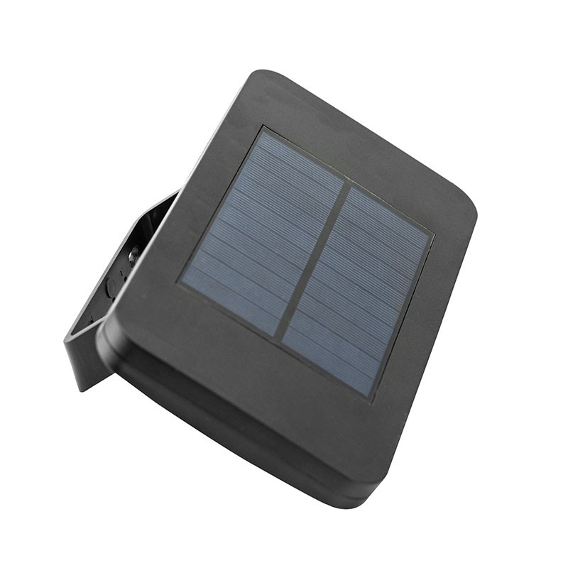 Solárne LED svietidlo s pohybovým senzorom 5 W, 500 lm, 4000 K, IP54, čierne (WO7204)