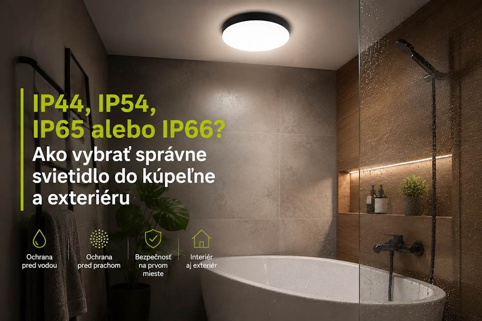 Kúpeľňové svietidlo s IP krytím nad vaňou