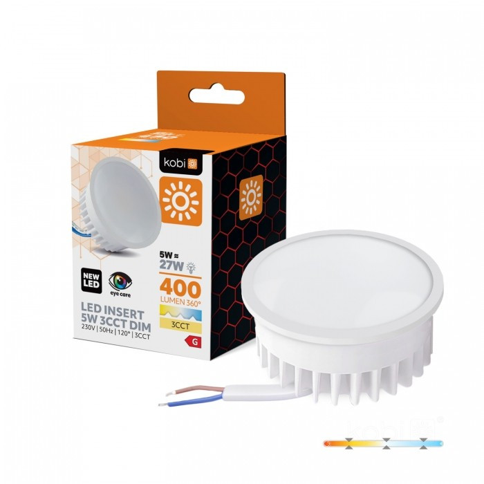 LED modul INSERT 5 W, 400 lm, CCT 3000/4000/6500 K, Ø 50 mm