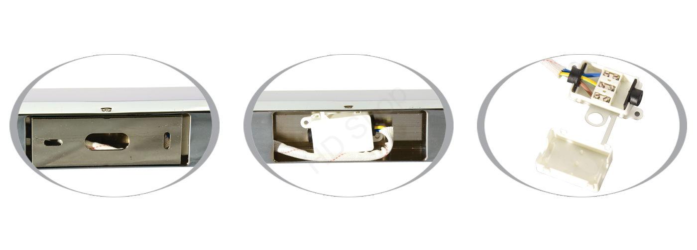 LED svietidlo ALBA 15W, 1200lm, 60cm, IP44, 4000K, chrom