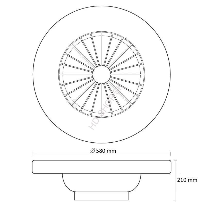 LED Stmievateľné stropné svietidlo s ventilátorom 72W