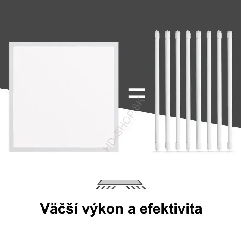 LED HIGH EFF panel biely 28W, 5040 lm, 595x595 studená biela