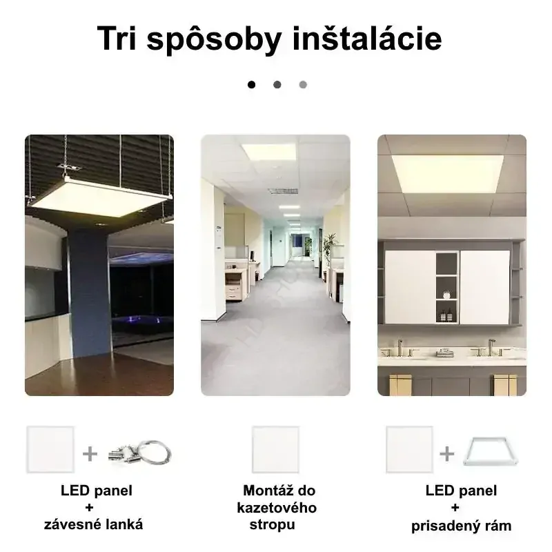 LED HIGH EFF panel biely 28W, 5040 lm, 595x595 studená biela