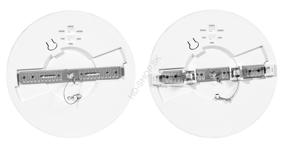 LED kruhový panel s nastaviteľným výkonom 12/18/24W, CCT, biely