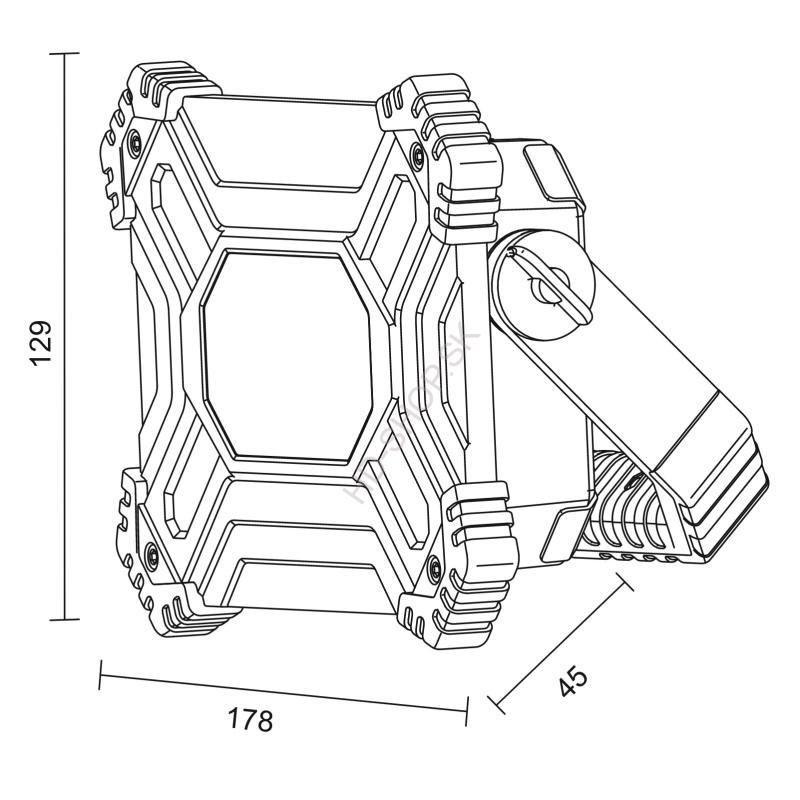 LED pracovné nabíjacie svetlo 20W + powerbank