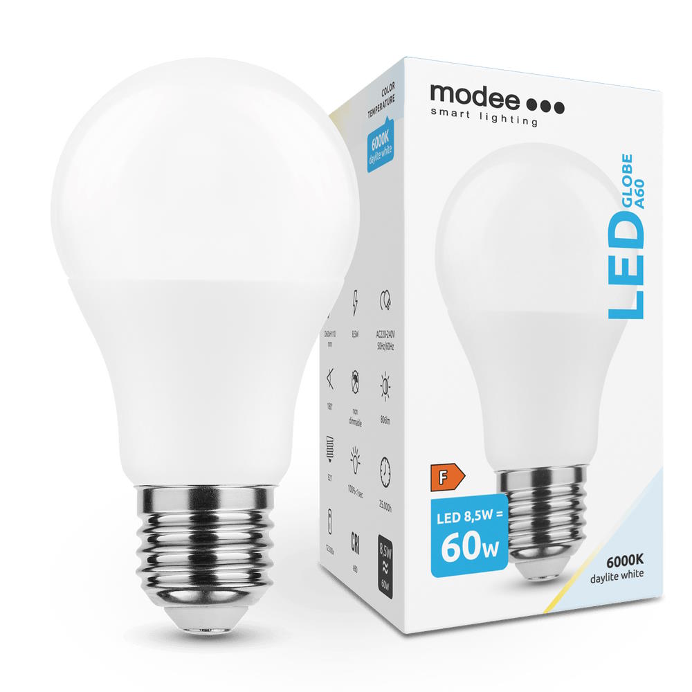 LED žiarovka A60 8,5W E27 270° 6000K (806 lm)
