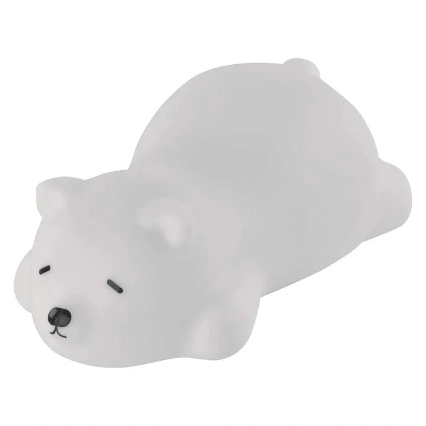 LED nočné svetlo medveď, multicolor, dobíjateľný