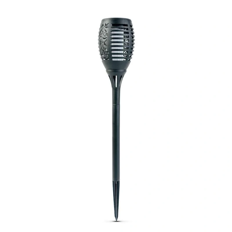 Solárna záhradná fakľa – efekt plameňa 360°, 12 LED, 58 cm, automatická