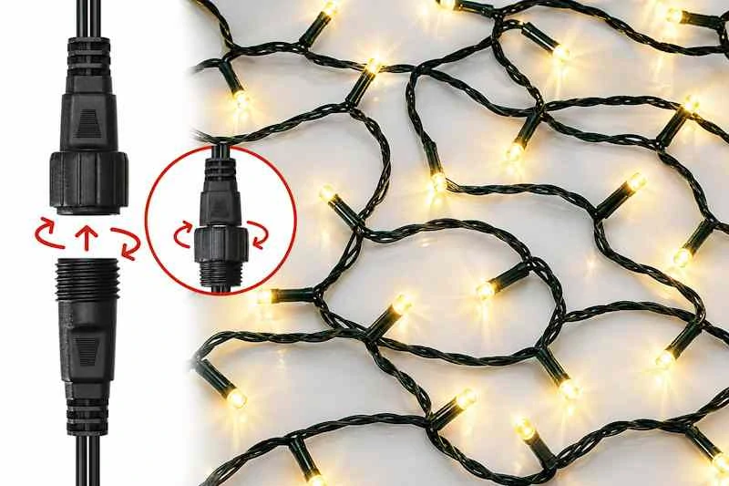 Standard LED spojovacia vianočná reťaz, 5 m, vonkajšia aj vnútorná, teplá biela