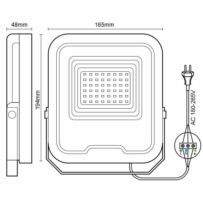LED PROFI reflektor WIFI 30W/3000K-6500K+RGB/BK