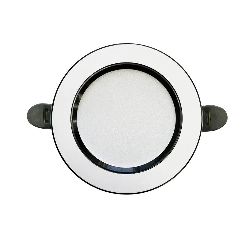 NEDES zapustený LED panel kruh 7,5W / 4000K / biely+čierny prúžok