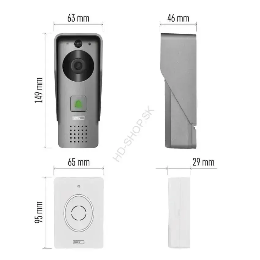 GoSmart Domový bezdrôtový videozvonček IP-09C s Wi-Fi