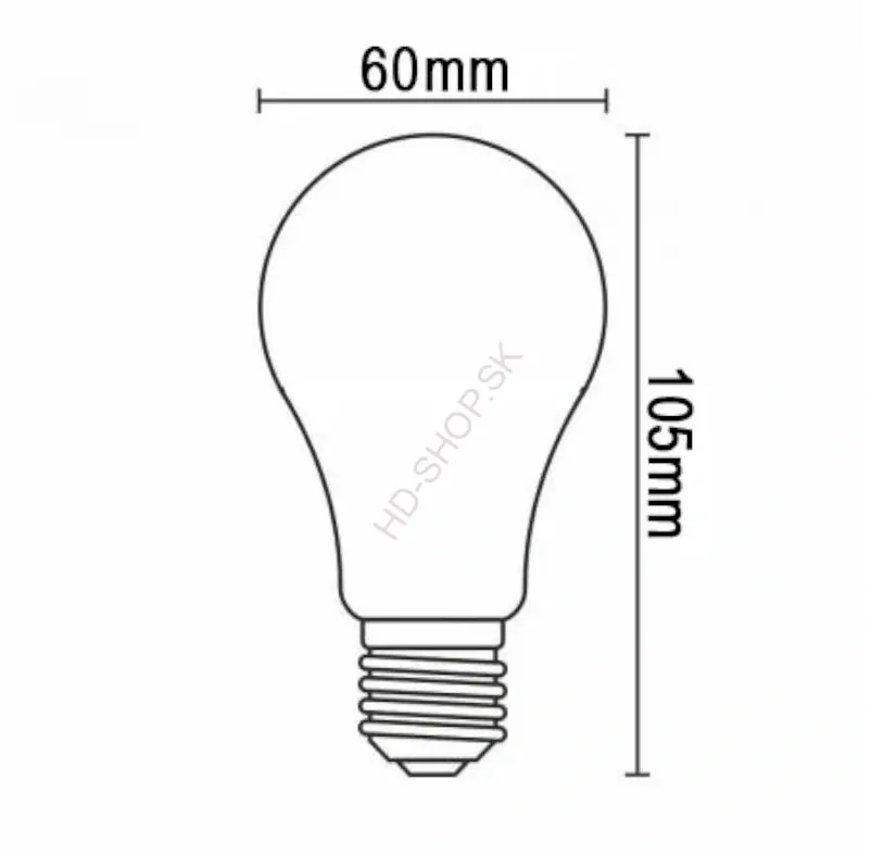 LED žiarovka / filament 7,3W CLEAR - A60 / E27 / 4000K 
