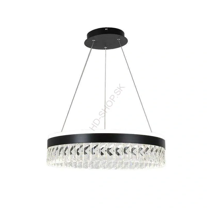LED luxusné závesné krištáľové svietidlo s diaľkovým ovládačom 90W - TA2300/B