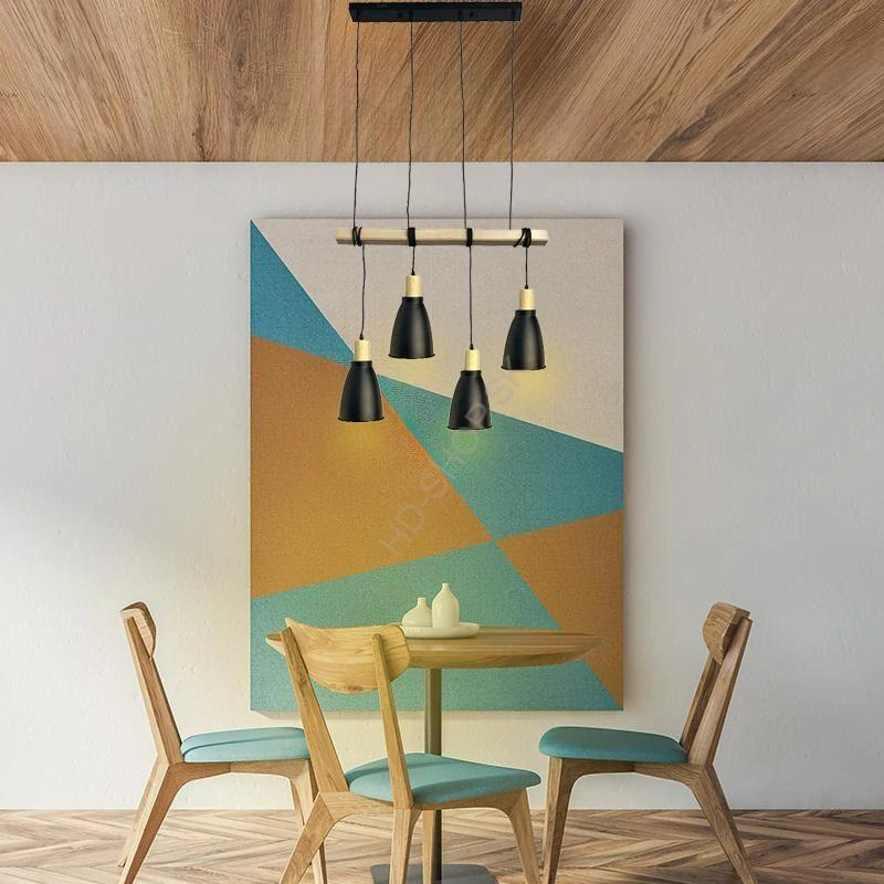 Závesné kovové svietidlo čierne - 4x E27