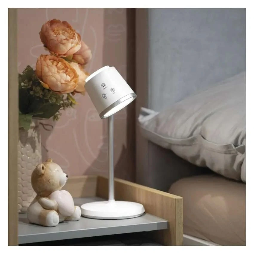 LED akumulátorová stolná lampa ABBIE biela