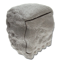 Kamenný stĺpik 2x zásuvka, časový spínač