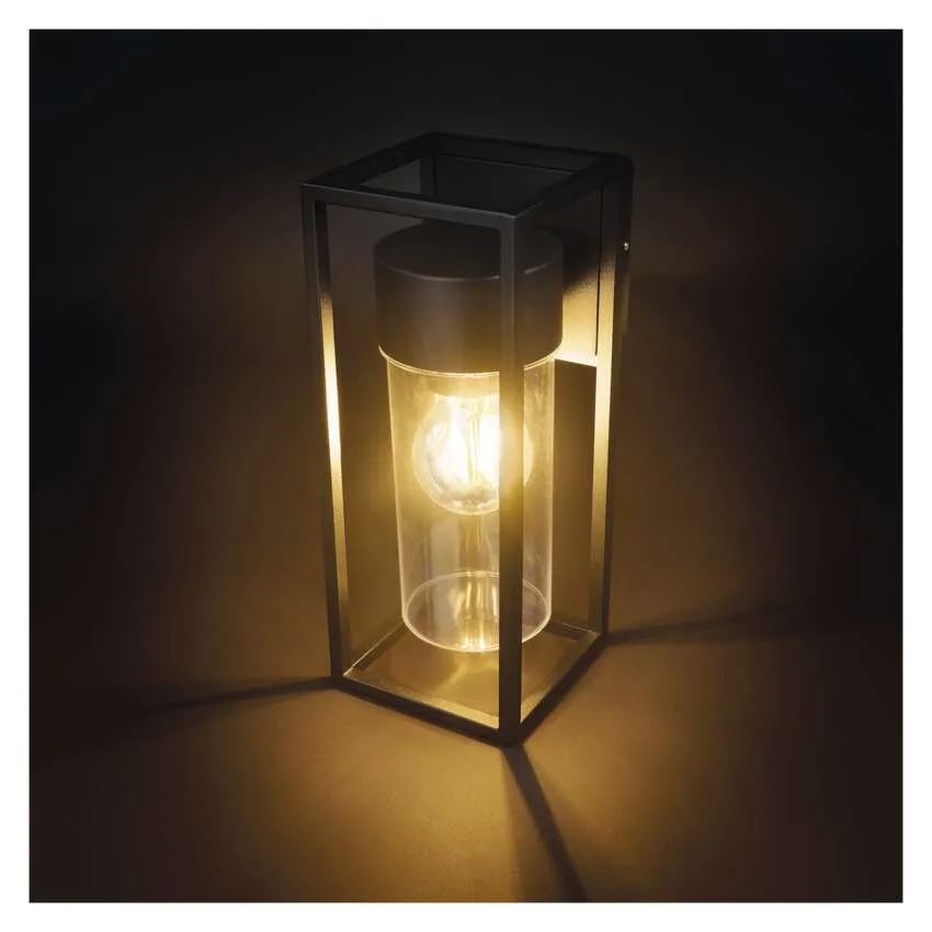 Záhradné nástenné svietidlo TILLIA, antracit, E27, IP44