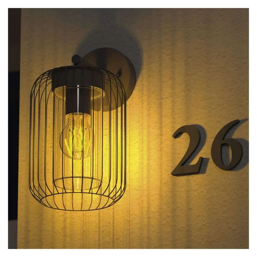 Záhradné nástenné svietidlo SALVIA, antracit, E27, IP44