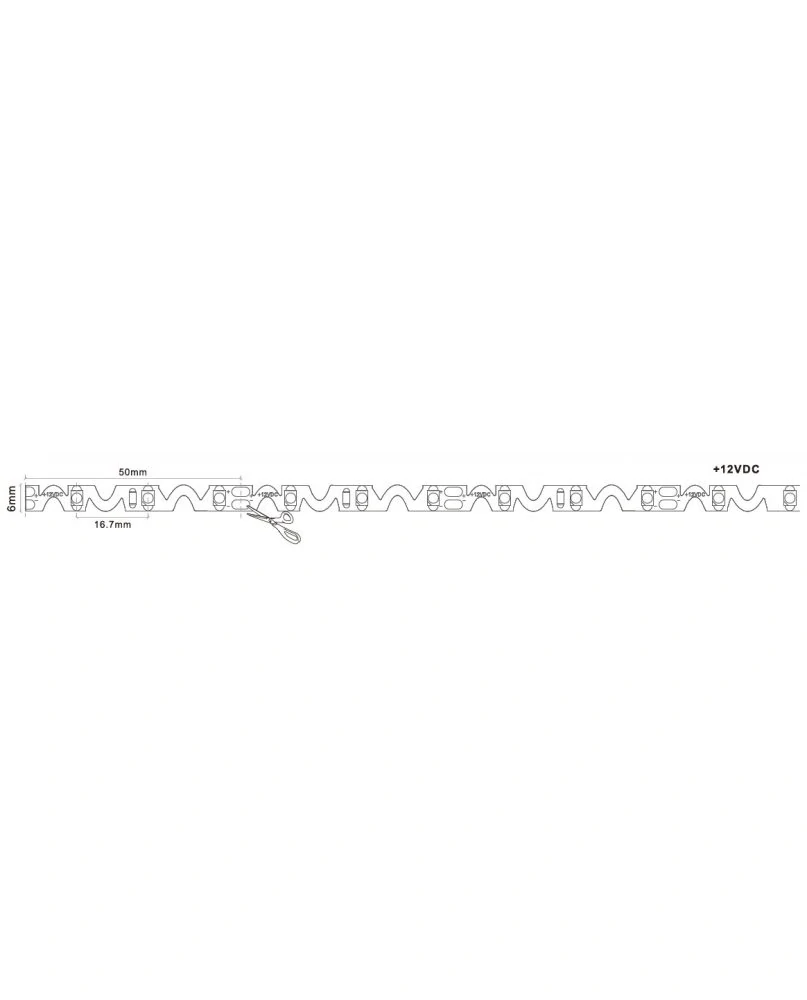 Led pás 12W-M S-TYP, teplá biela, IP20 12V