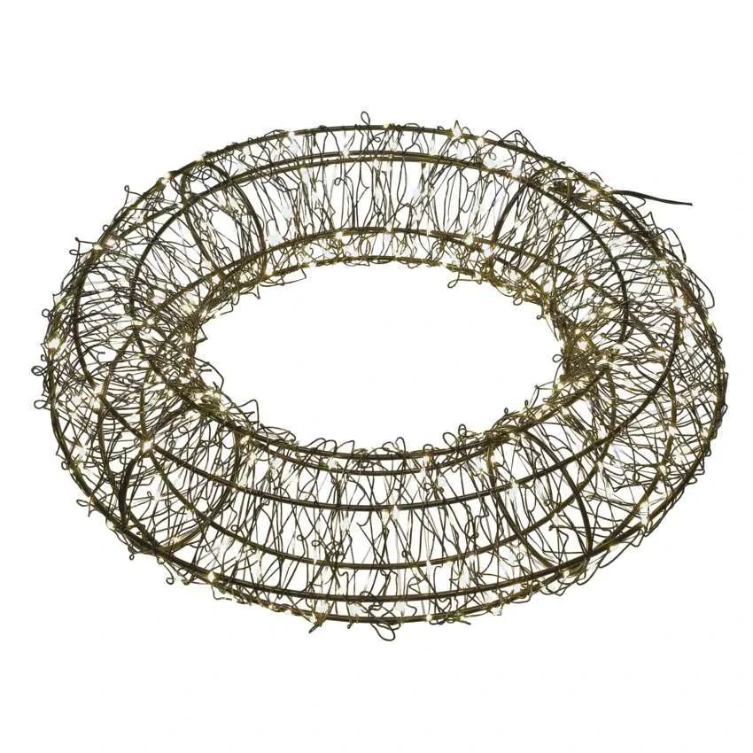 LED vianočný veniec – 480 LED, vonkajší aj vnútorný, teplá biela