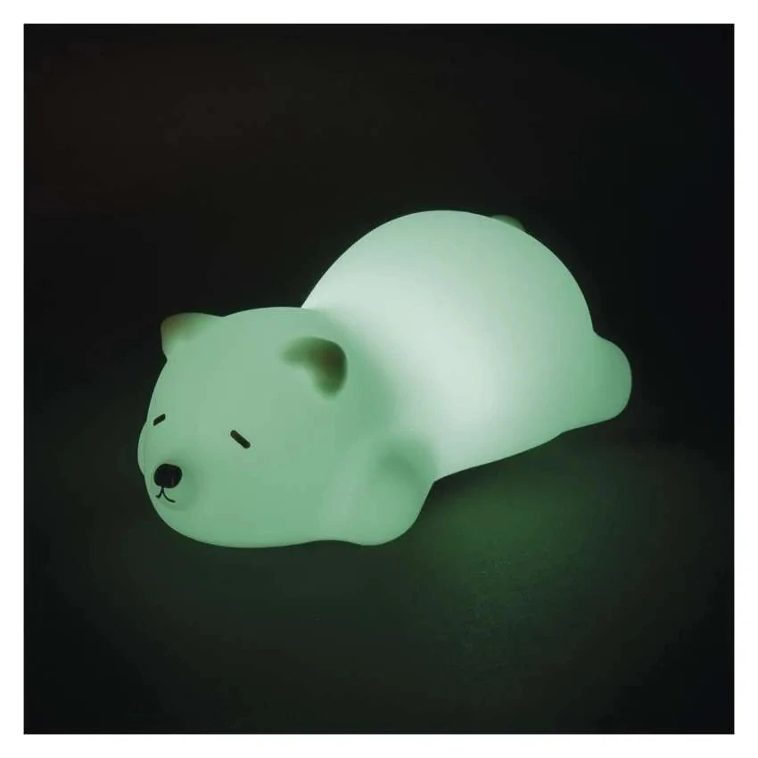 LED nočné svetlo medveď, multicolor, dobíjateľný