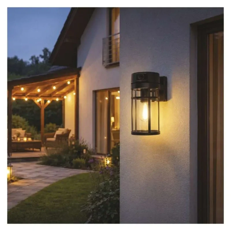 GoSmart Vonkajšia otočná kamera IP-1300 LANTERN s WiFi a svetlom, čierna