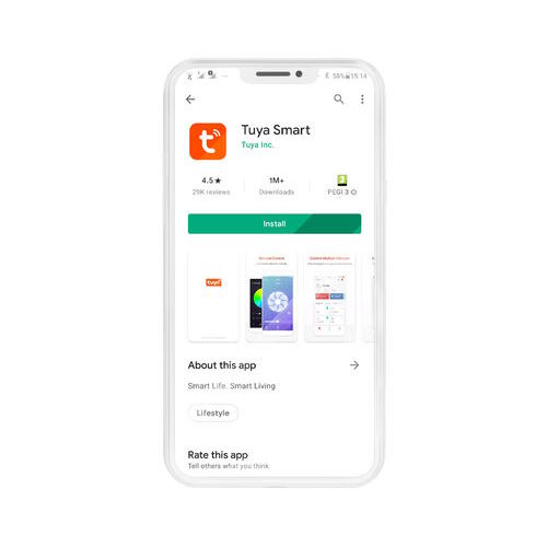 Smart Tuya LED svietidlo 24W RGBW, stmievateľné