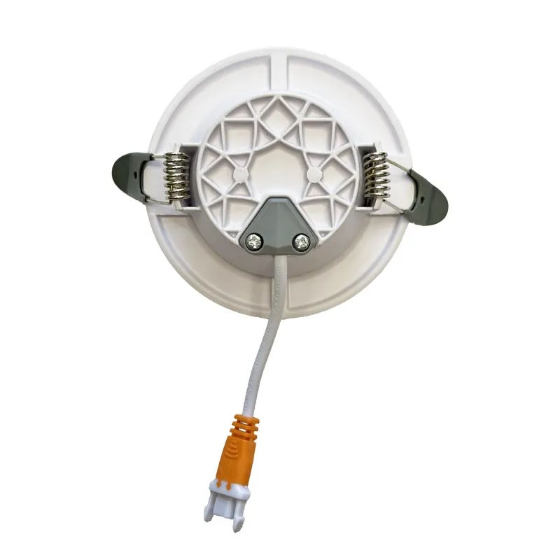 NEDES zapustený LED panel kruh 7,5W / 4000K / biely+zlatý prúžok