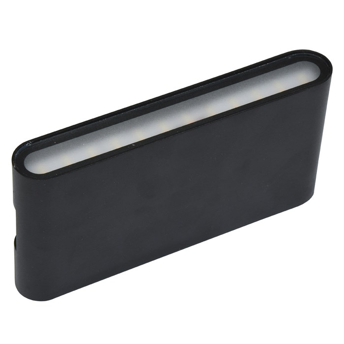 LED fasádne svietidlo s nastaviteľnou teplotou farby 2x6W čierne