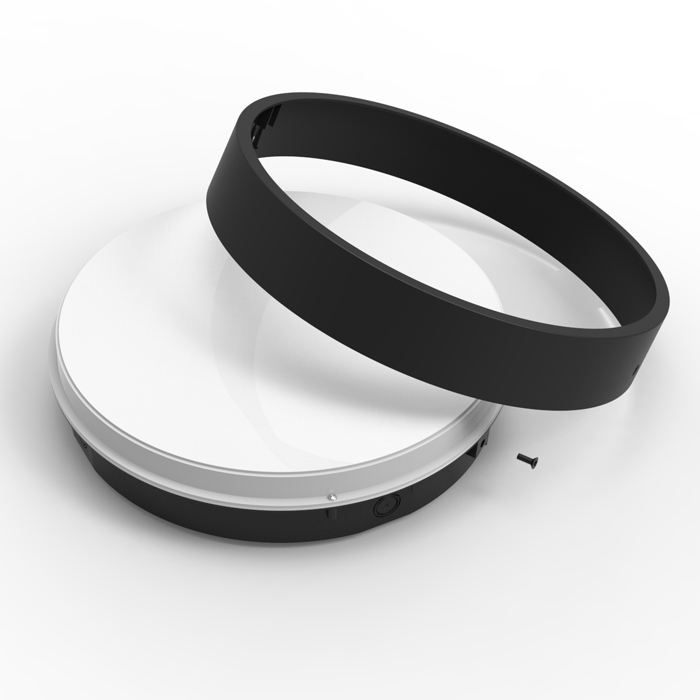 LED senzorové CCT stropné prisadené svietidlo 15W čierne