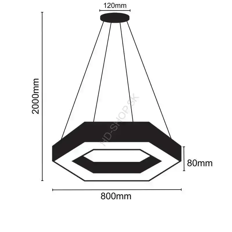 LED závesné svietidlo 40W 4000K čierne