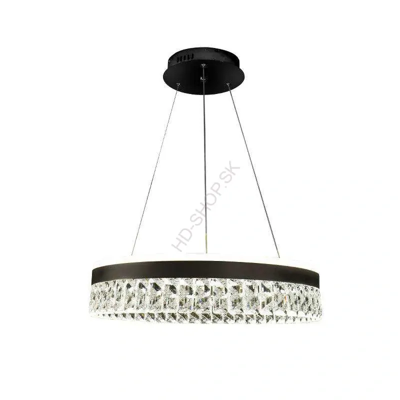 LED luxusné závesné krištáľové svietidlo s diaľkovým ovládačom 90W - TA2300/B
