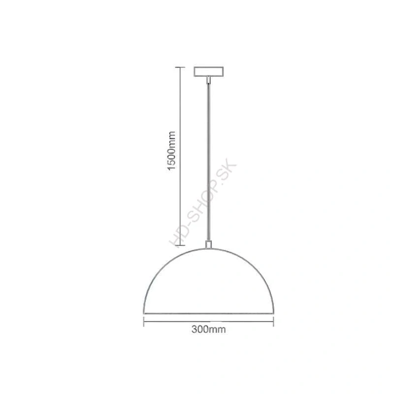 Závesné kovové svietidlo čierne - 1x E27