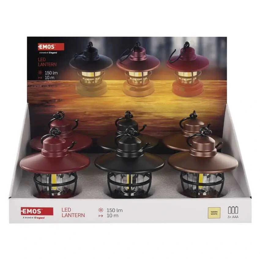 COB LED svietidlo 150 lm, 3× AAA farba bronz