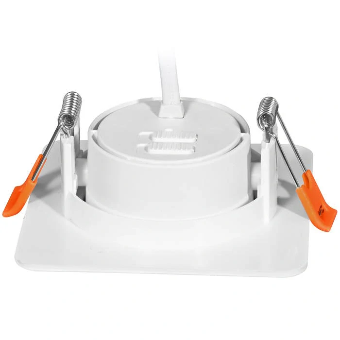 Vstavané výklopné LED hranaté svietidlo biele