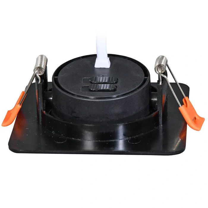 Vstavané výklopné LED hranaté svietidlo čierne