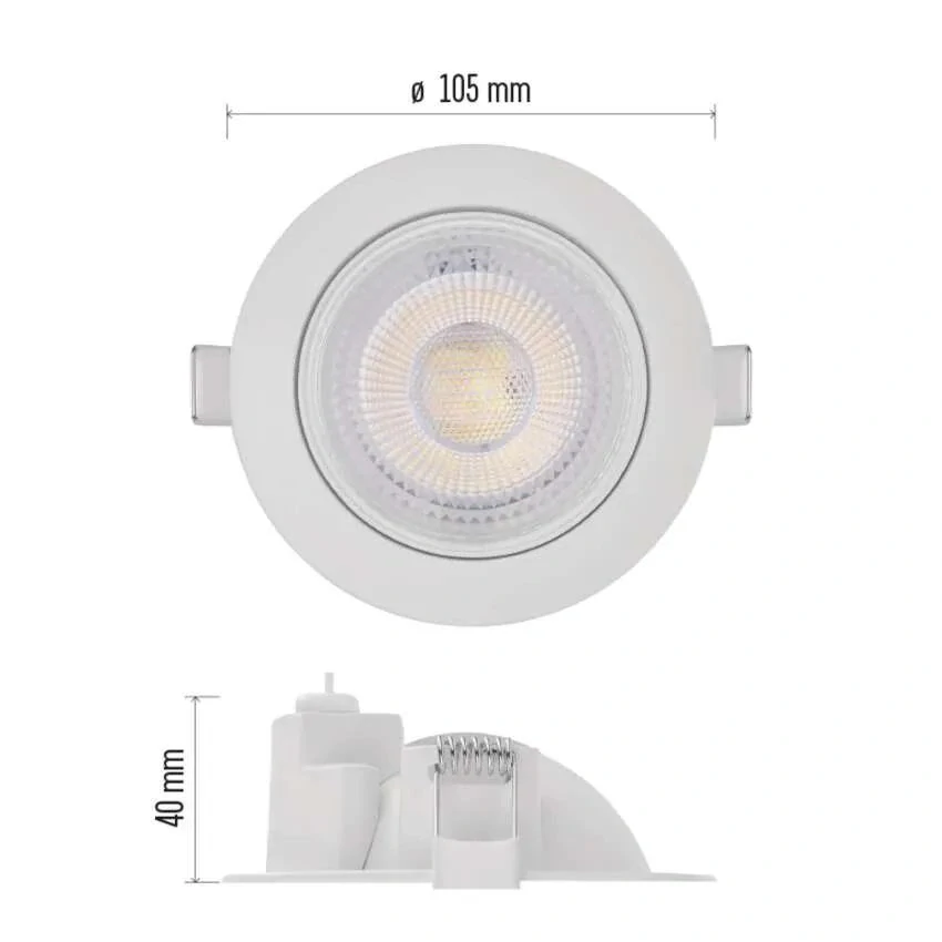 LED výklopné bodové svietidlo GERI 6,5W 780LM IP20 CCT biele