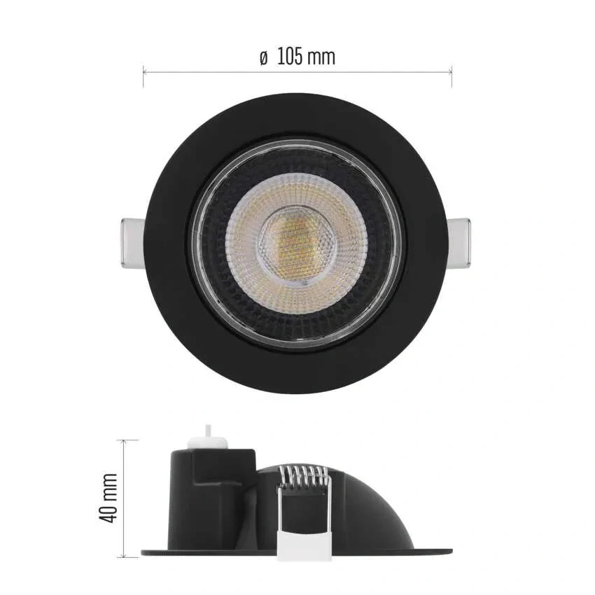 LED výklopné bodové svietidlo GERI 6,5W 780LM IP20 CCT čierne