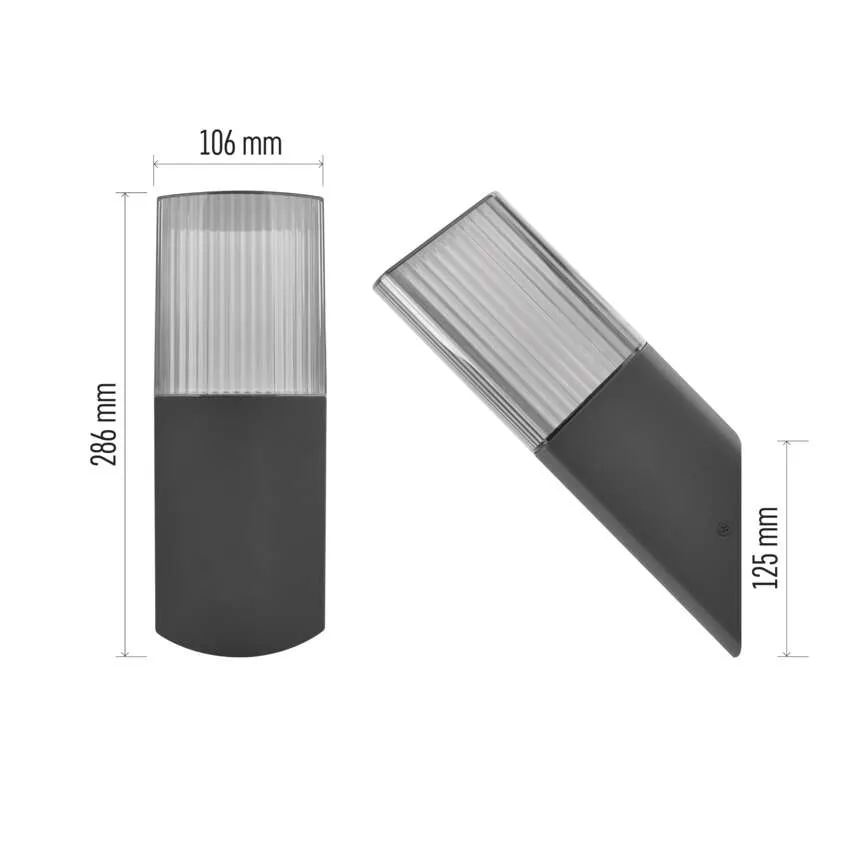 Záhradné nástenné svietidlo LANA, antracit, E27, IP54