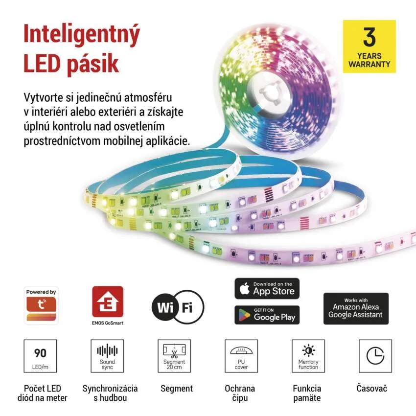 GoSmart LED pásik WiFi RGB/CCT, 5 m