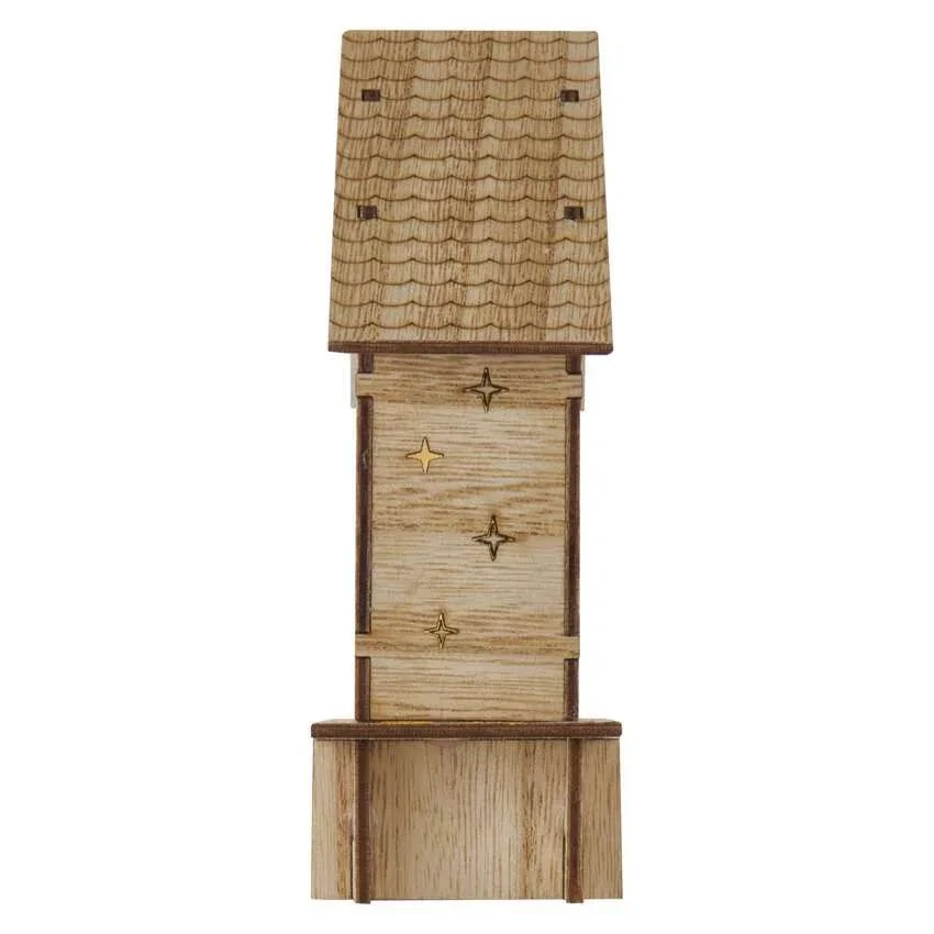 LED vianočný betlehem drevený, 15 cm, 2x AA, vnútorný, teplá biela, časovač