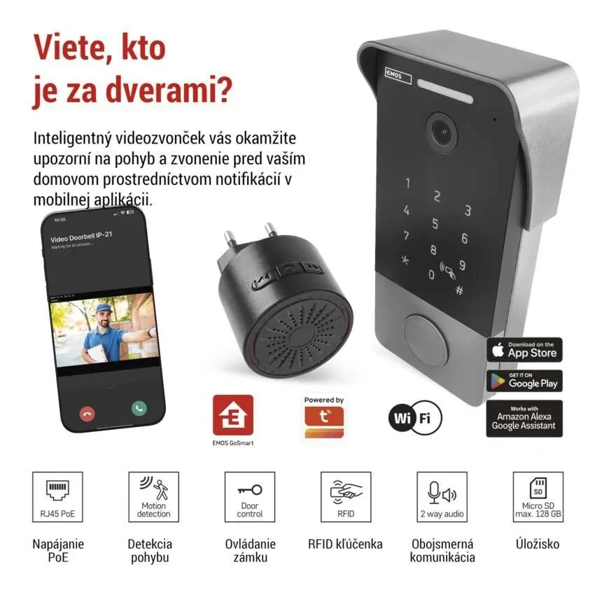 GoSmart videozvonček IP-21PoE