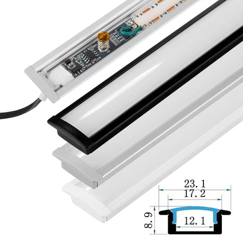 Univerzálna LED CCT sada čierna, 2 m, Prisadená