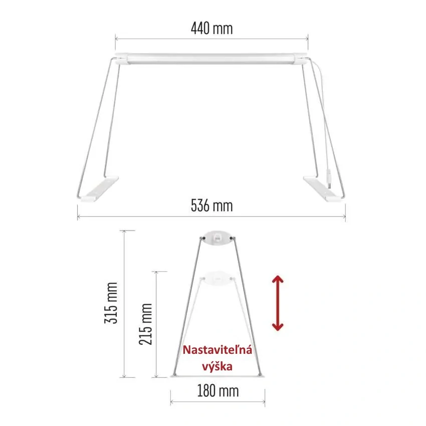 LED GROW pestovateľská lampa na sadenice 15 W, časovač, biela
