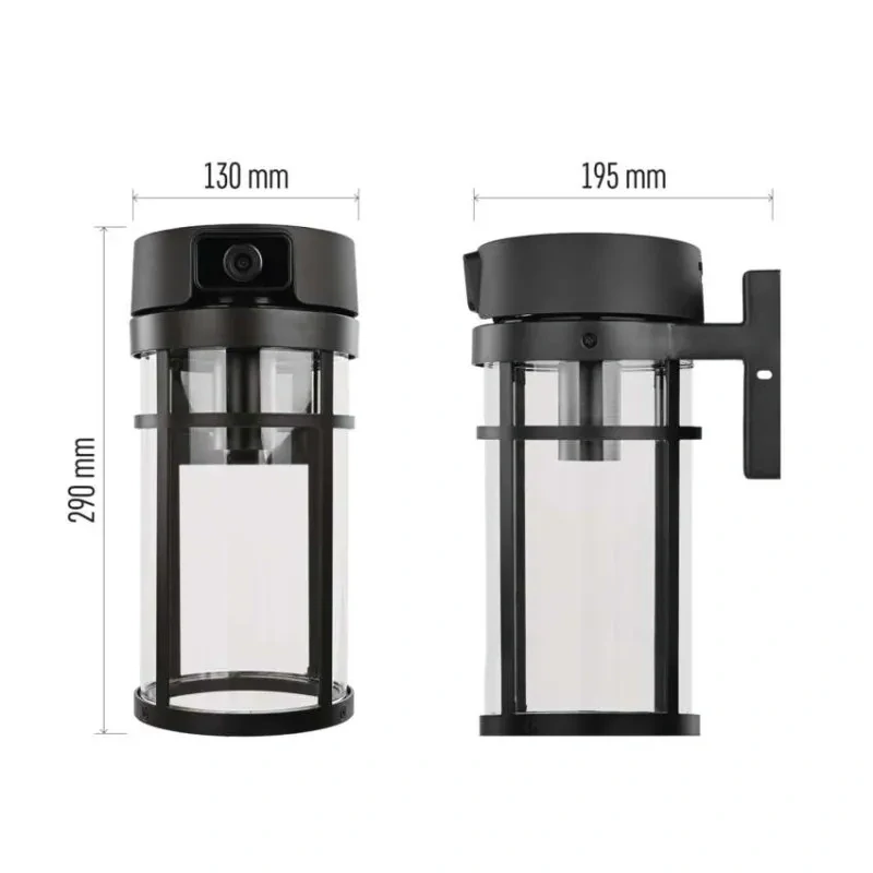 GoSmart Vonkajšia otočná kamera IP-1300 LANTERN s WiFi a svetlom, čierna